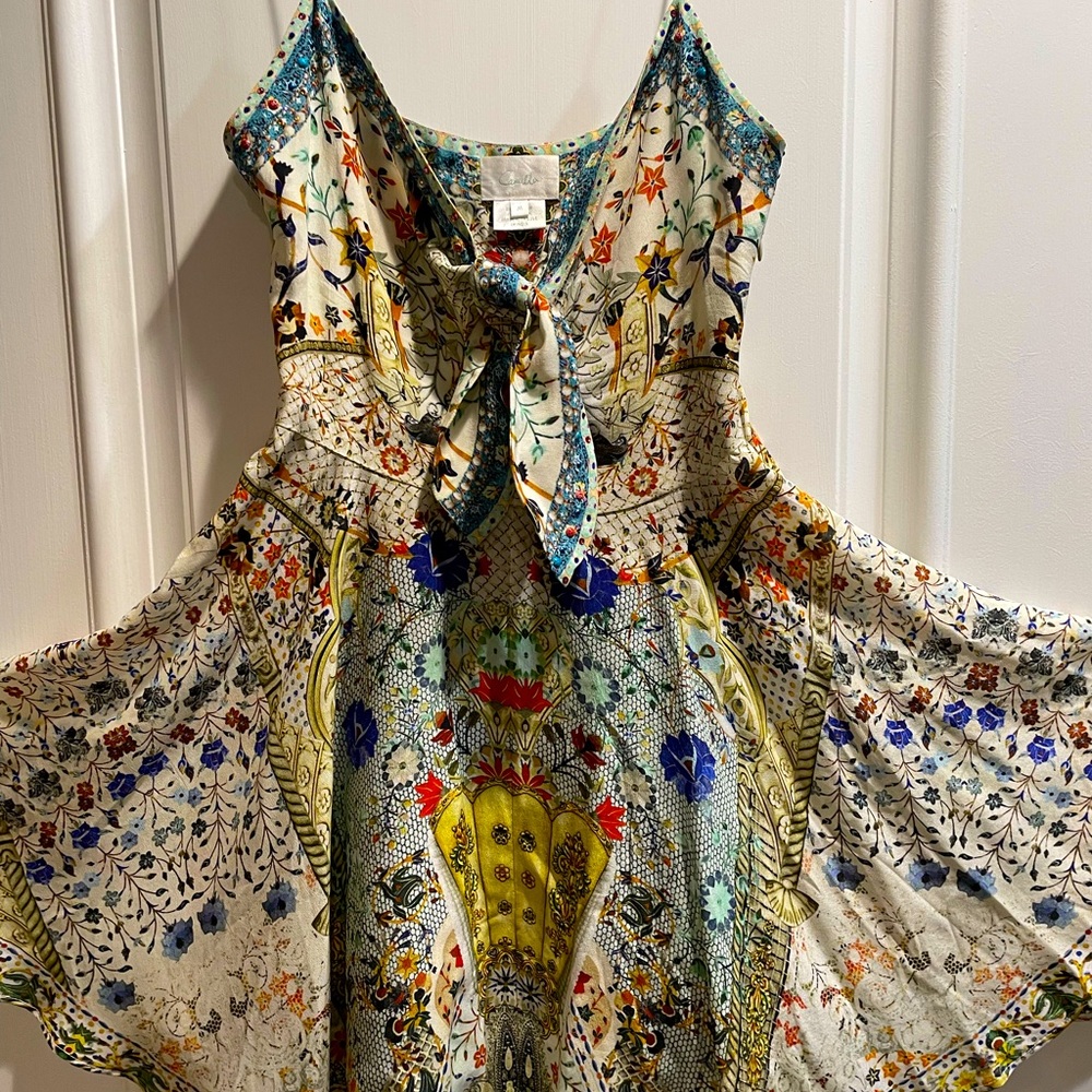 Camilla 100% silk beaded dress.